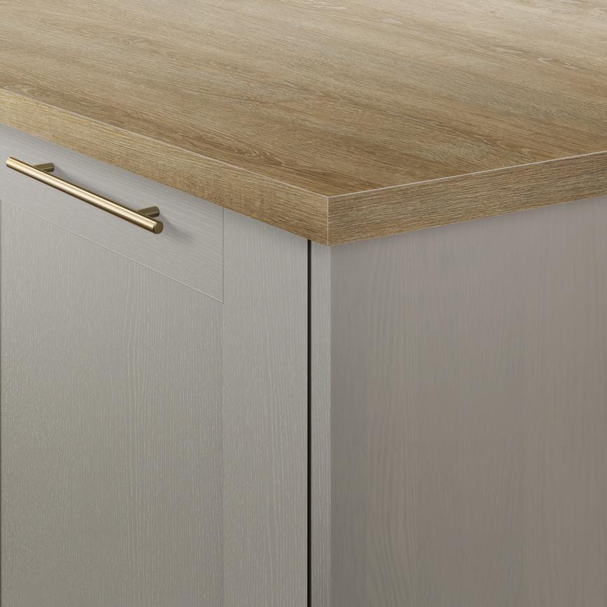 3m x 38mm Square Edge Linear Oak Effect Laminate Worktop