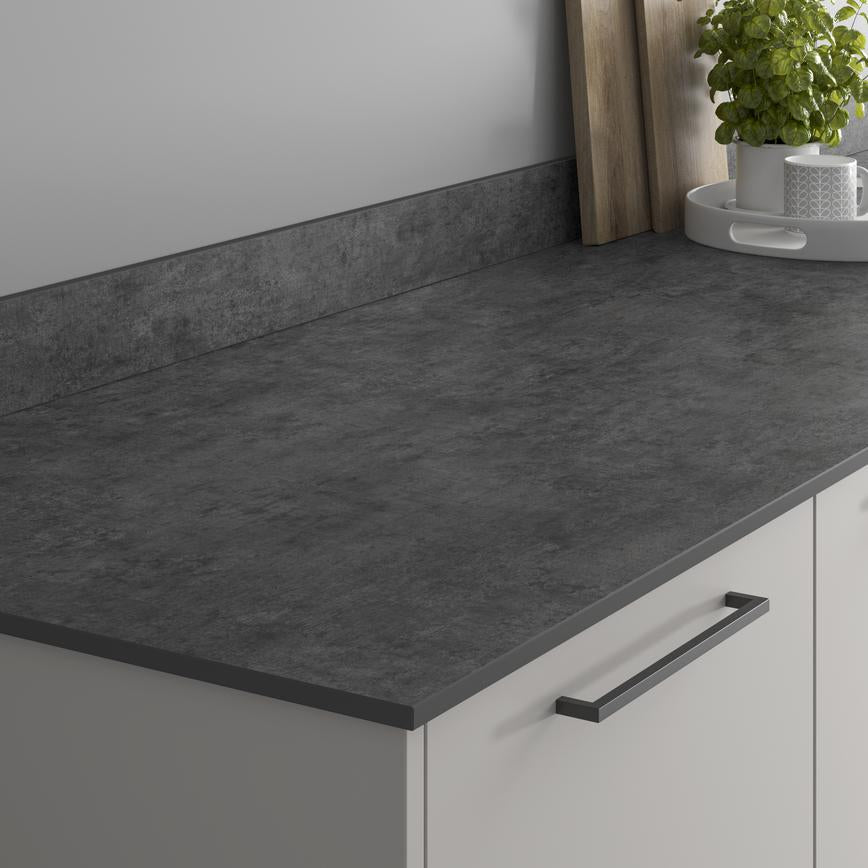 Howdens Blackened Steel Effect Compact Laminate Kitchen Upstand | 3m x 12mm