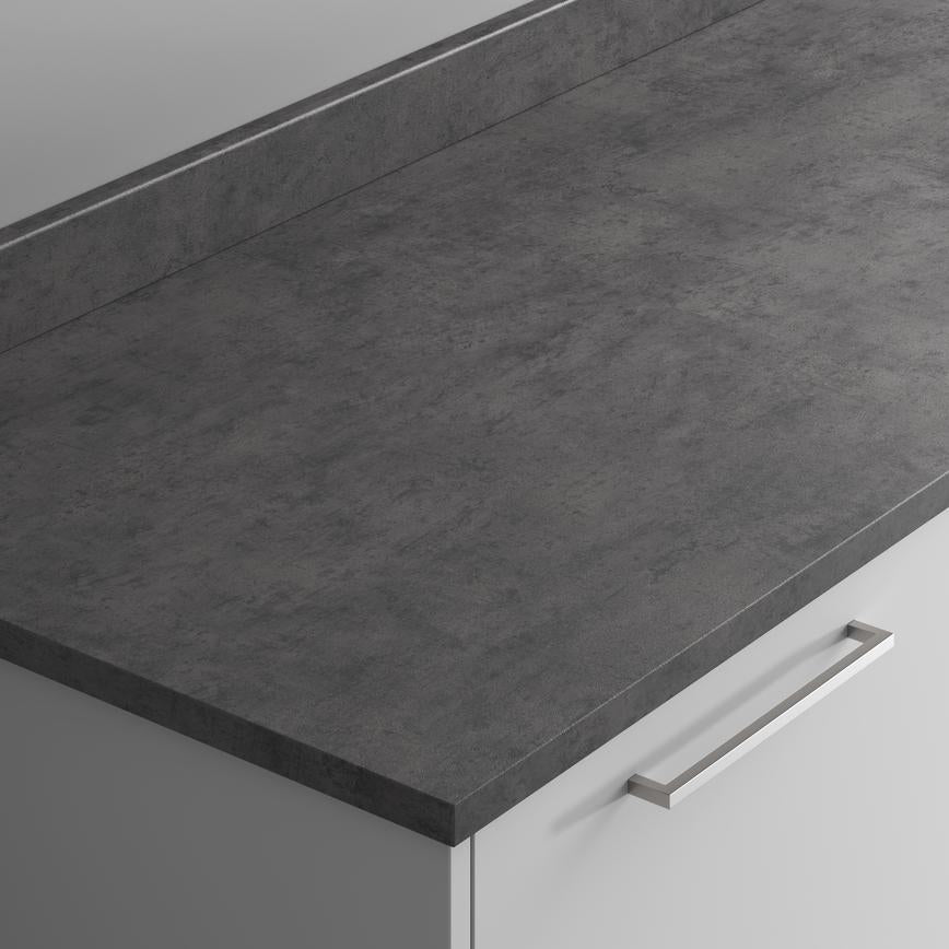 1.4m x 38mm Pure Slate Effect PP Worktop Edging Strip