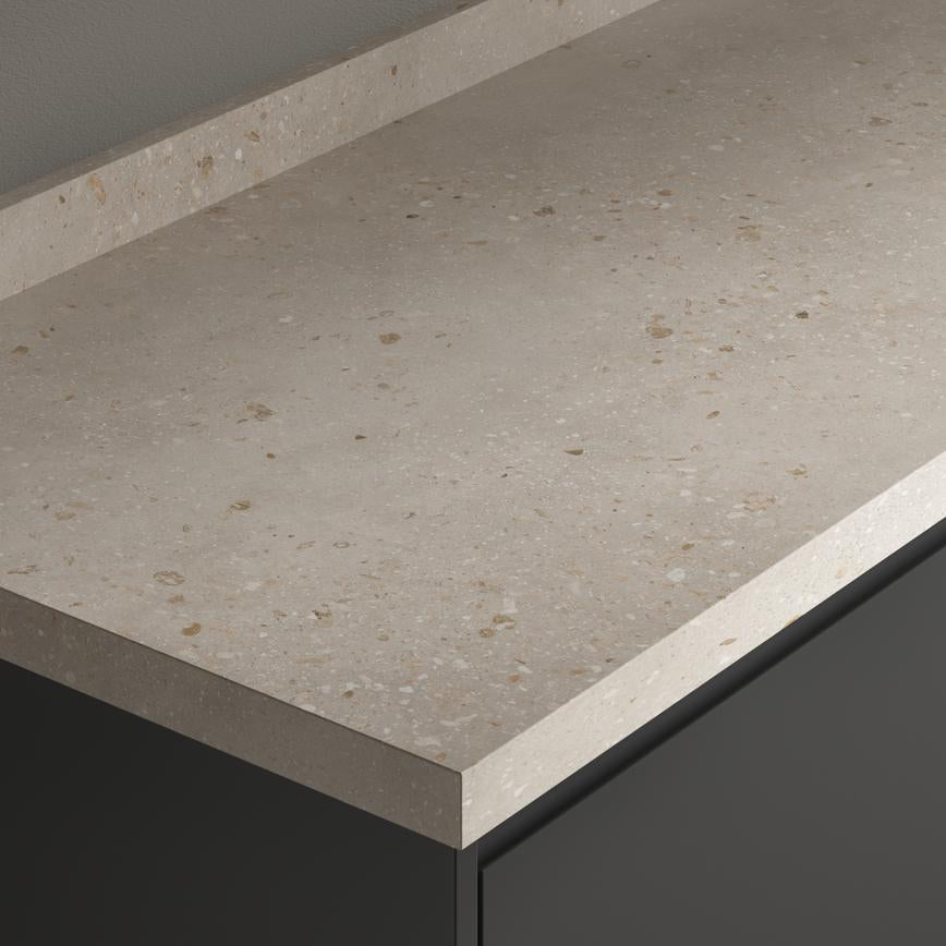 1.4m x 38mm Speckled Stone Effect PP Worktop Edging Strip