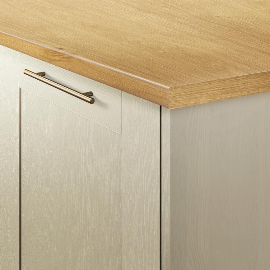 3m x 38mm Bullnose Oak Effect Laminate Worktop