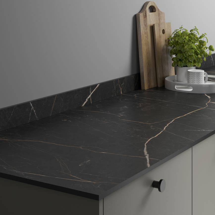 Howdens Kintsugi Marble Effect Compact Laminate Kitchen Upstand | 3m x 12mm