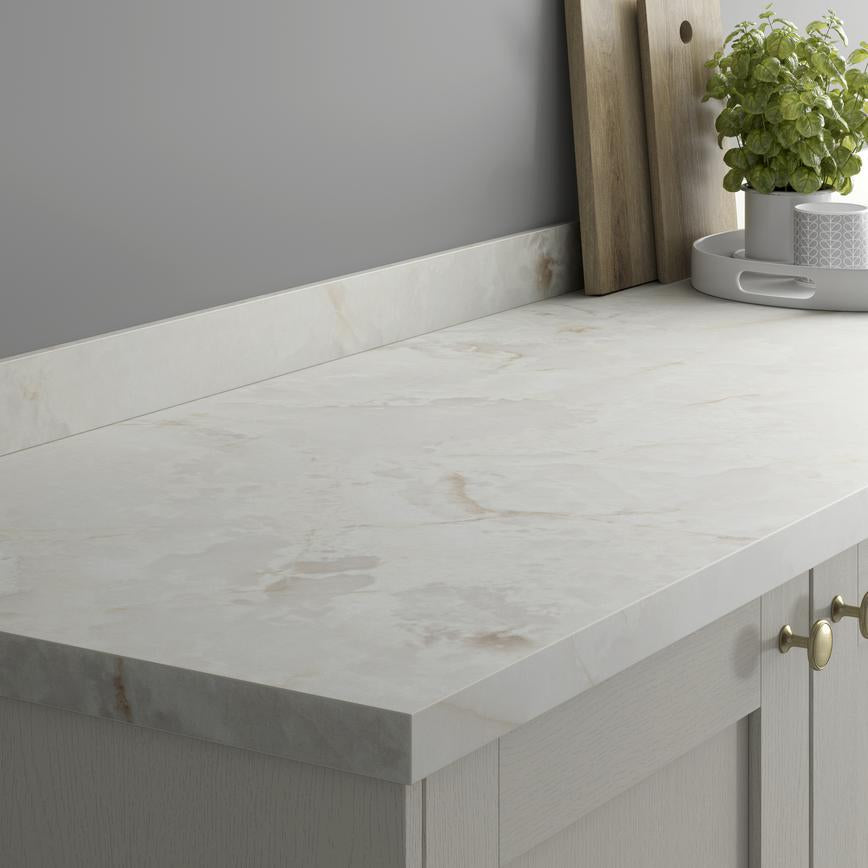 Howdens Nimbus Marble Effect Laminate Kitchen Upstand | 3m x 19mm