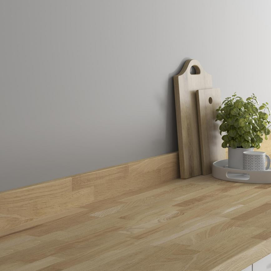 Howdens Natural Oak Block Effect Laminate Kitchen Upstand | 3m x 19mm