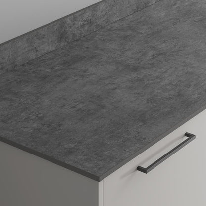 3m x 12mm Square Edge Blackened Steel Effect Compact Laminate Worktop