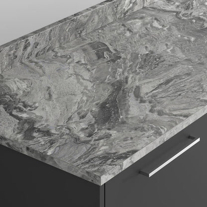 3m x 22mm Square Edge Stratus Black Marble Effect Laminate Worktop