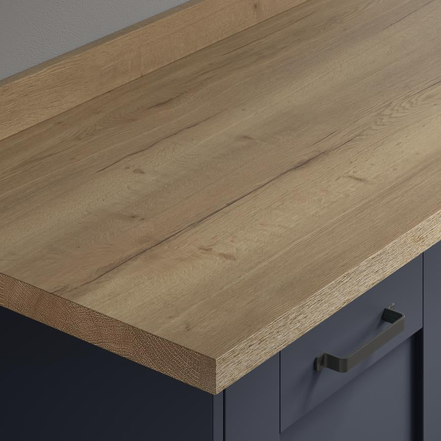 3m x 38mm Square Edge Aged Oak Effect Laminate Worktop