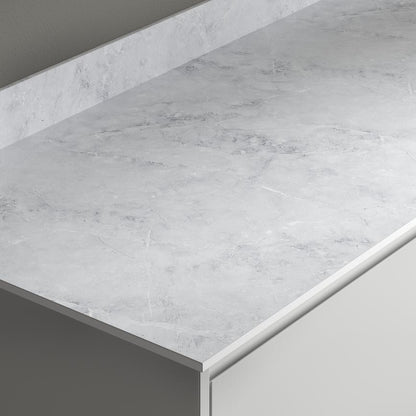 3m x 12mm Square Edge Pacific Grey Marble Effect Compact Laminate Worktop