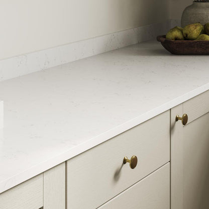3m x 22mm Square Edge Venus White Marble Effect Laminate Worktop
