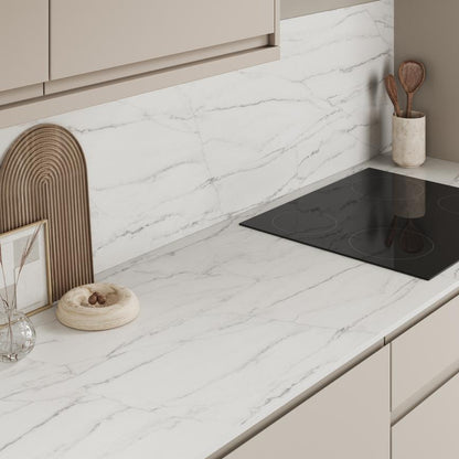 3m x 12mm Square Edge Sabbioso Marble Effect Compact Laminate Worktop