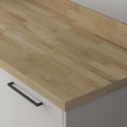 3m x 38mm Bullnose Natural Oak Block Effect Laminate Worktop