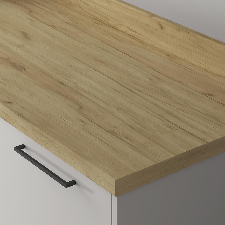 3m x 38mm Bullnose Warm Oak Effect Laminate Worktop