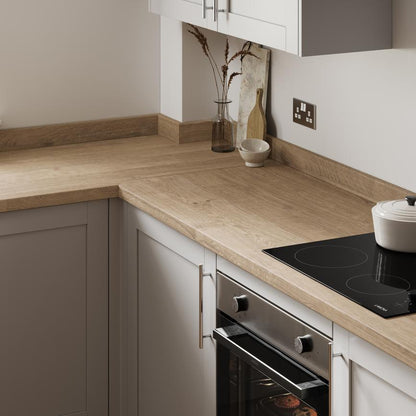 3m x 38mm Bullnose Natural Oak Effect Laminate Worktop