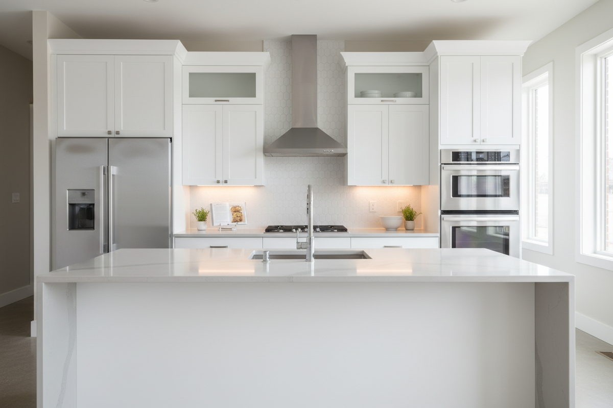 a finished domestic kitchen after installation